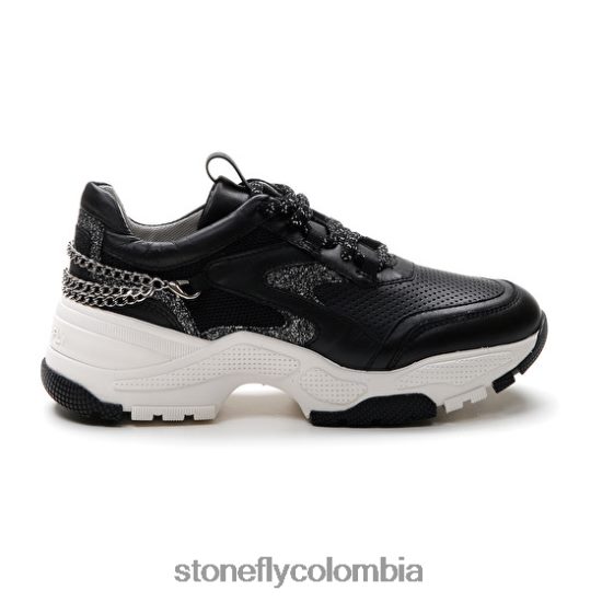 zapatos Stonefly futura 12 napa lth/malla negro DDL64X51 mujer