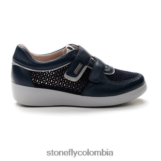 zapatos Stonefly paseo iv 26 napa lth/terciopelo azul oscuro DDL64X109 mujer