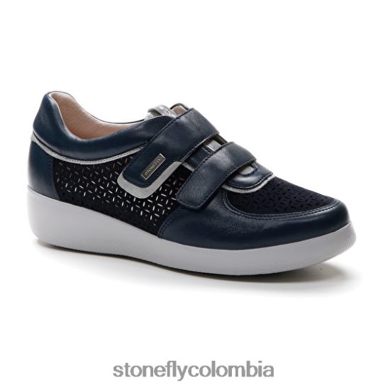 zapatos Stonefly paseo iv 26 napa lth/terciopelo azul oscuro DDL64X109 mujer