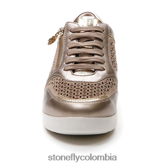 zapatos Stonefly paseo iv 27 laminado lth/terciopelo champán DDL64X100 mujer
