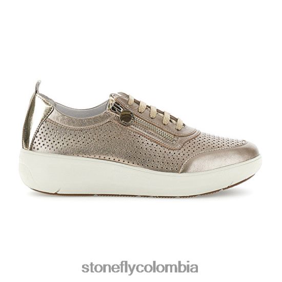 zapatos Stonefly rock 25 laminado lth champán DDL64X94 mujer