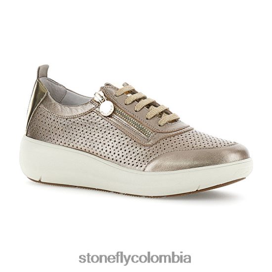 zapatos Stonefly rock 25 laminado lth champán DDL64X94 mujer