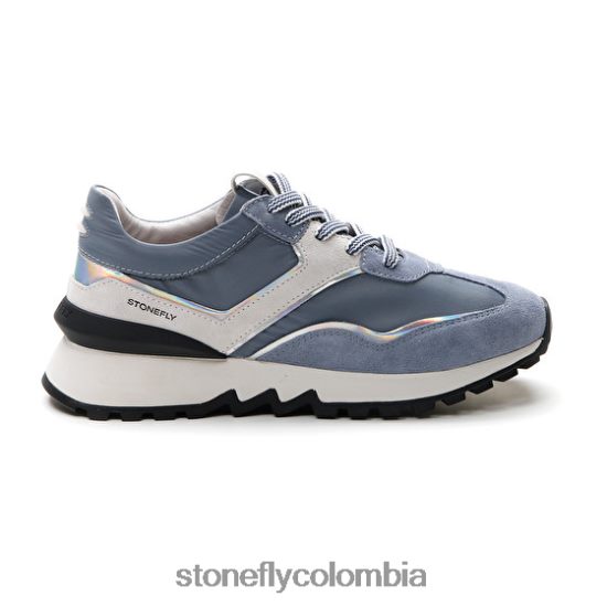 zapatos Stonefly simplemente dama 4 velour/textil azul DDL64X38 mujer