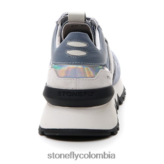 zapatos Stonefly simplemente dama 4 velour/textil azul DDL64X38 mujer