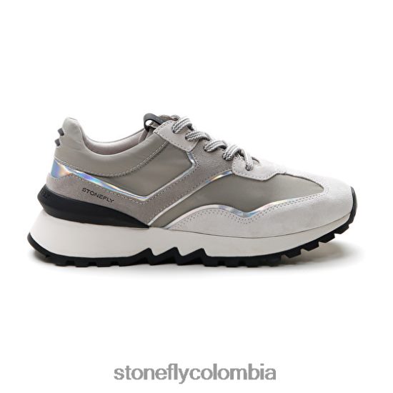 zapatos Stonefly simplemente dama 4 velour/textil gris glaciar DDL64X39 mujer