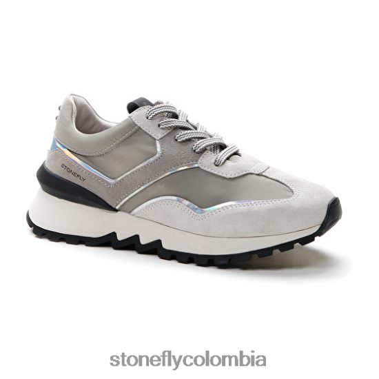 zapatos Stonefly simplemente dama 4 velour/textil gris glaciar DDL64X39 mujer