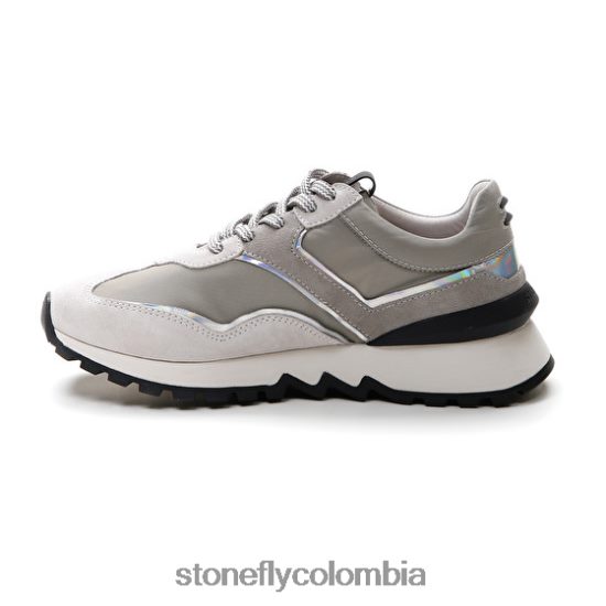zapatos Stonefly simplemente dama 4 velour/textil gris glaciar DDL64X39 mujer