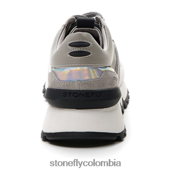 zapatos Stonefly simplemente dama 4 velour/textil gris glaciar DDL64X39 mujer