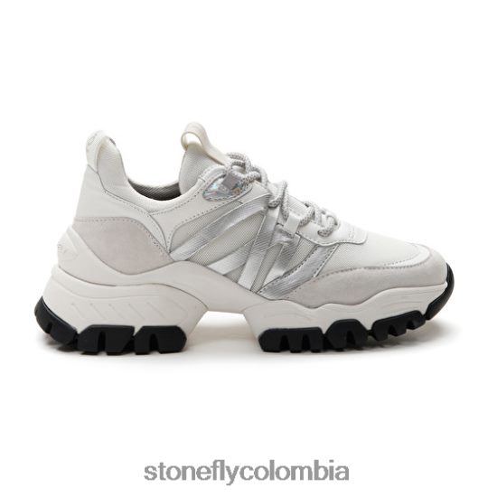 zapatos Stonefly twiggy 1 textil/napa lth/terciopelo blanco/astilla DDL64X60 mujer