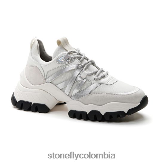 zapatos Stonefly twiggy 1 textil/napa lth/terciopelo blanco/astilla DDL64X60 mujer