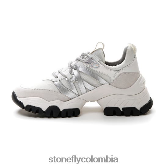 zapatos Stonefly twiggy 1 textil/napa lth/terciopelo blanco/astilla DDL64X60 mujer