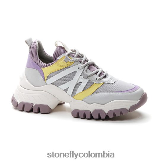 zapatos Stonefly twiggy 1 textil/nappa lth morado/amarillo DDL64X59 mujer