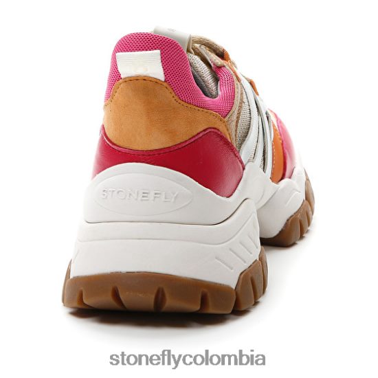 zapatos Stonefly twiggy 1 textil/nappa lth rojo/rosa/marrón/naranja DDL64X61 mujer