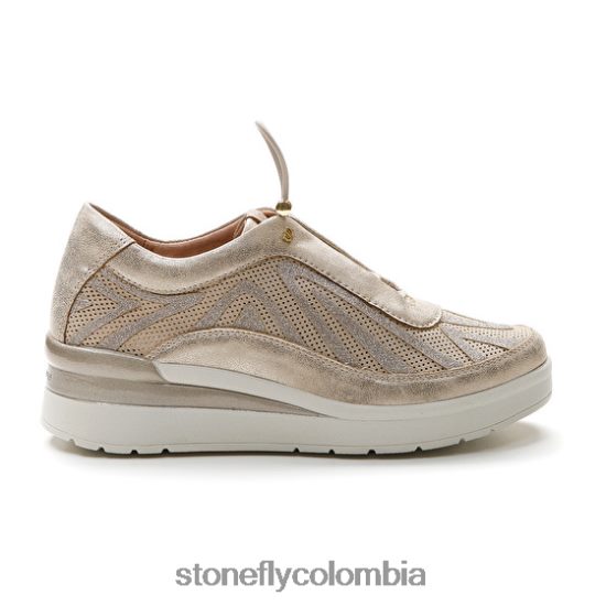 zapatos Stonefly crema 38 velour/s.laminado cabra marrón DDL64X104 mujer
