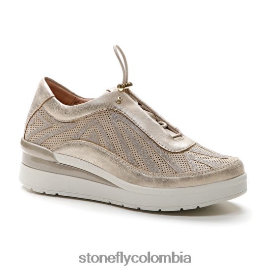 zapatos Stonefly crema 38 velour/s.laminado cabra marrón DDL64X104 mujer