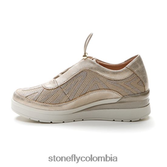 zapatos Stonefly crema 38 velour/s.laminado cabra marrón DDL64X104 mujer