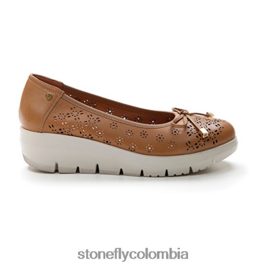 zapatos Stonefly pluma 12 napa lth marrón claro DDL64X115 mujer