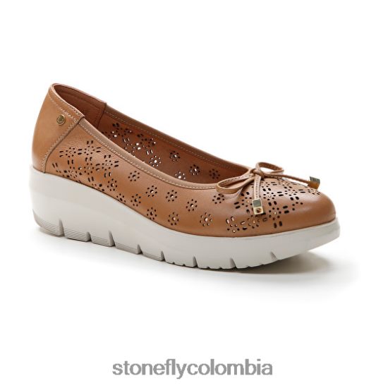 zapatos Stonefly pluma 12 napa lth marrón claro DDL64X115 mujer